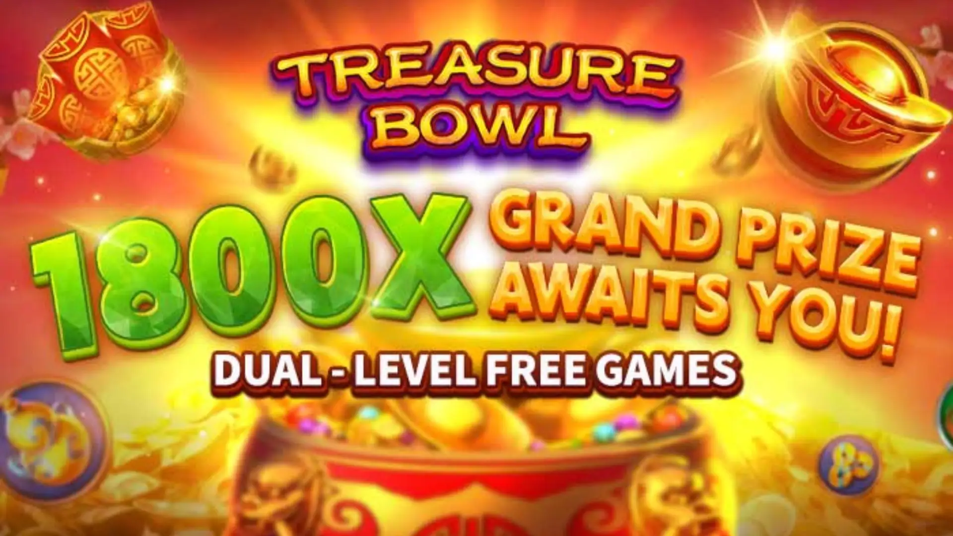 Multiplicadores Treasure Bowl ser777 - 7777x Máximo com Tigela Dourada